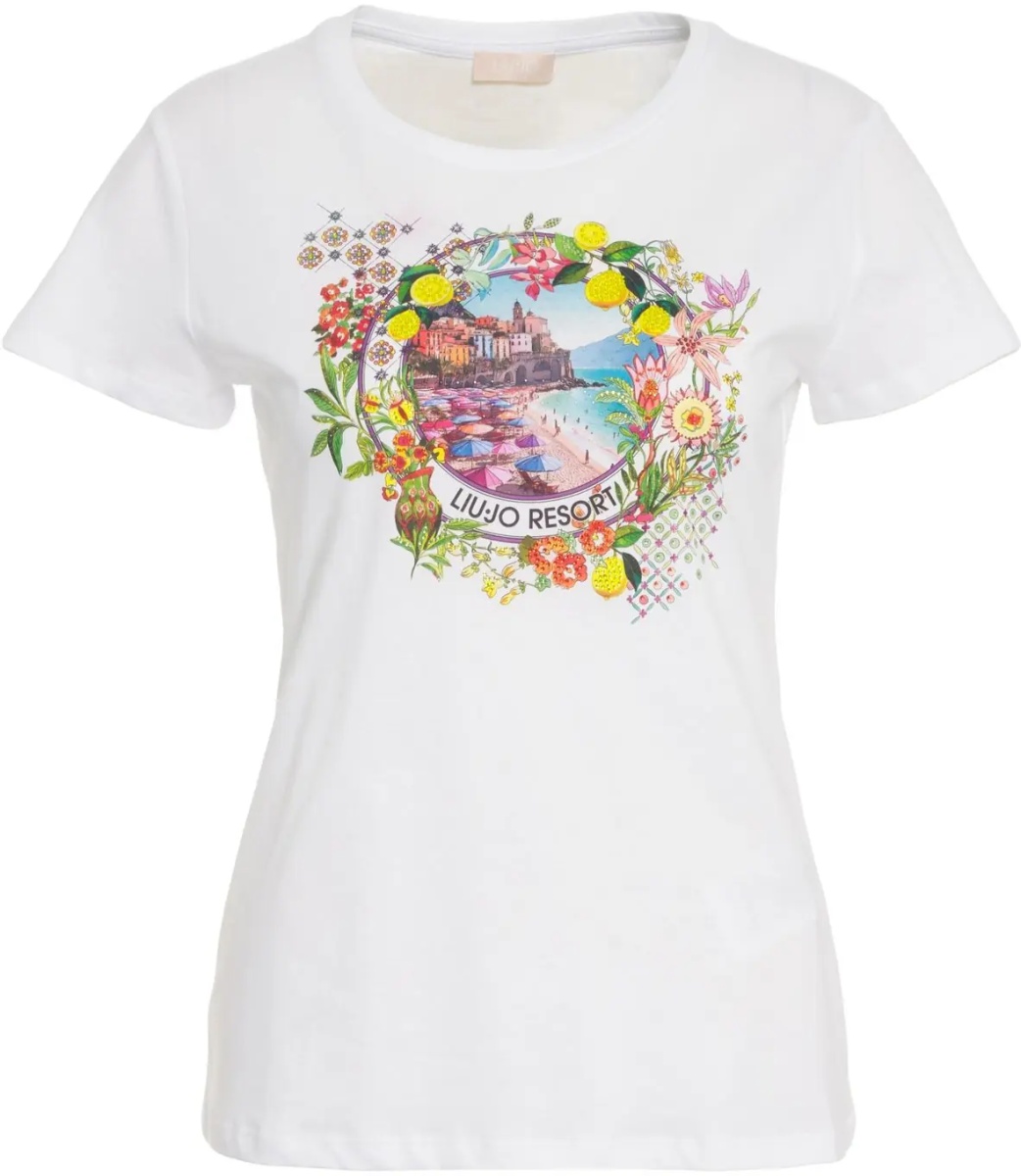 Tricou T-shirt with print and rhinestones - Img 2