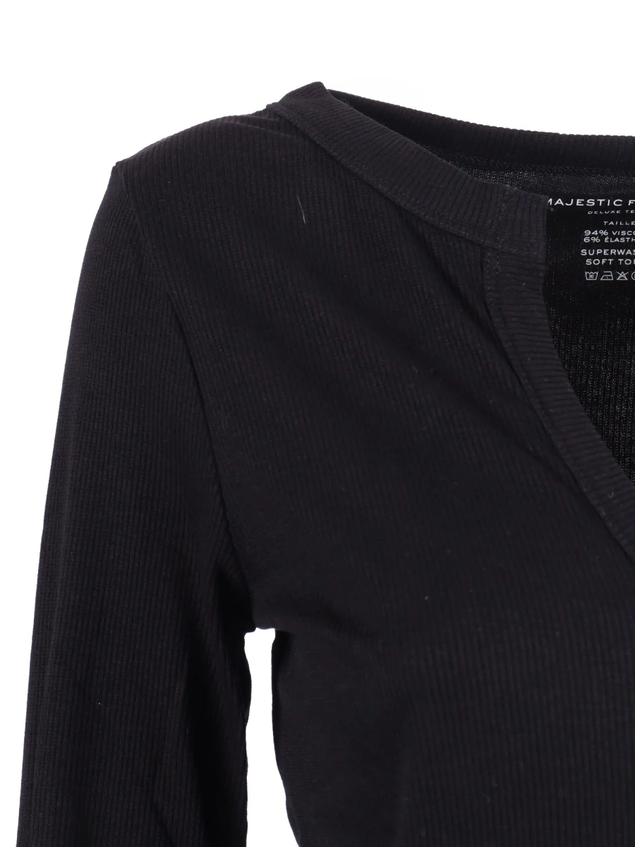 Tricou V neck T-shirt, 3/4 sleeve - Img 3