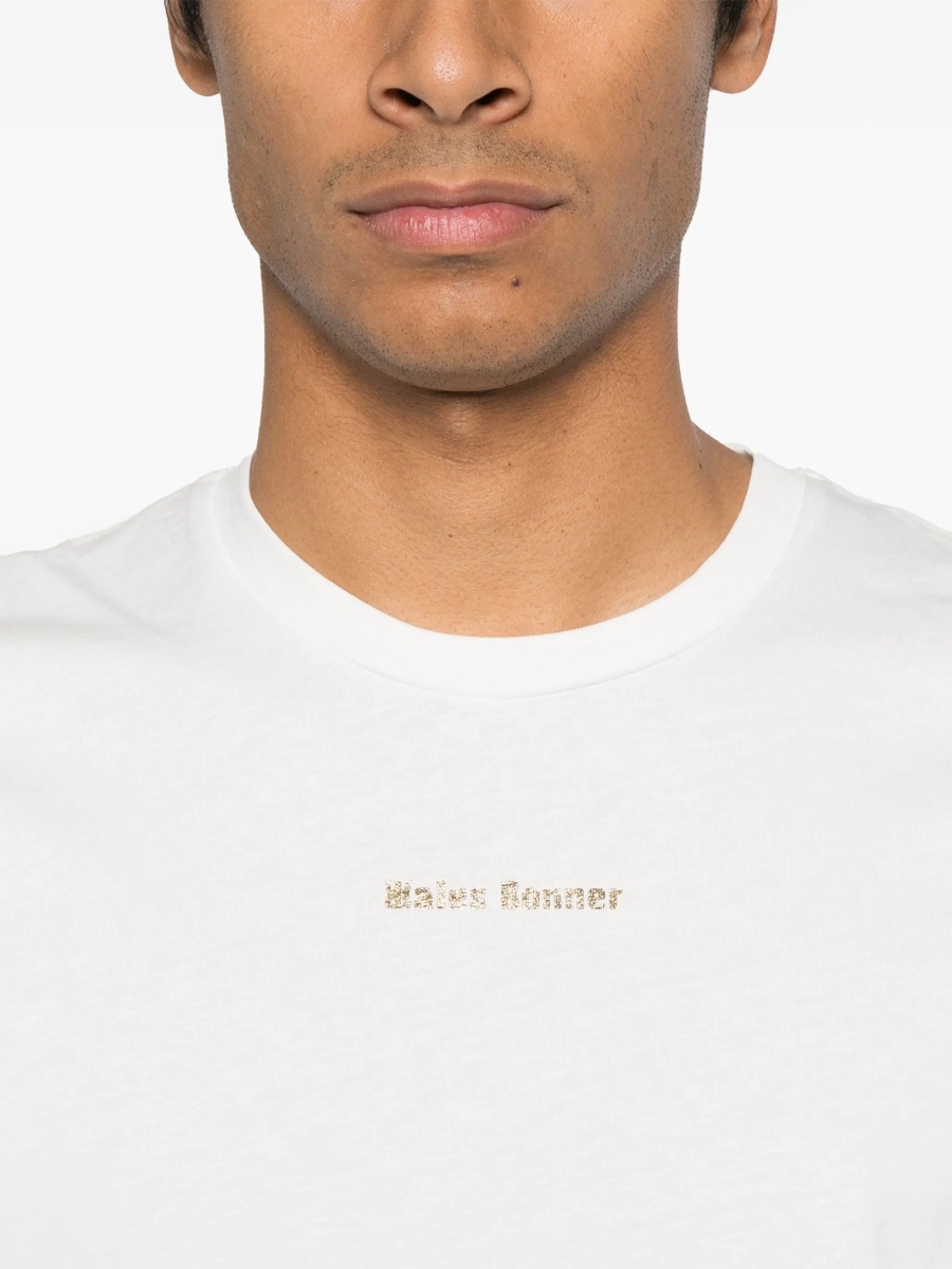 Tricou WALES BONNER alb din bumbac organic - Img 4