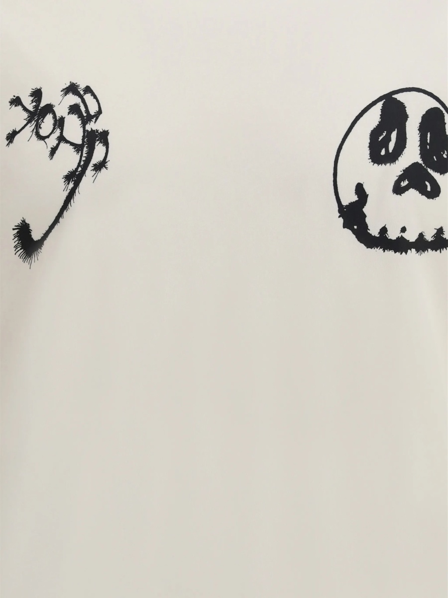 Tricou Y-3 alb din bumbac - Img 3
