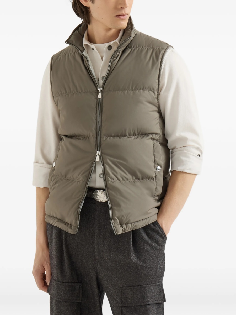 Vesta Brunello Cucinelli verde din polyester - Img 4