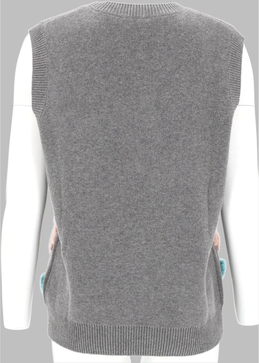 Vesta Gilet Con Applicazioni Floreali - Img 2