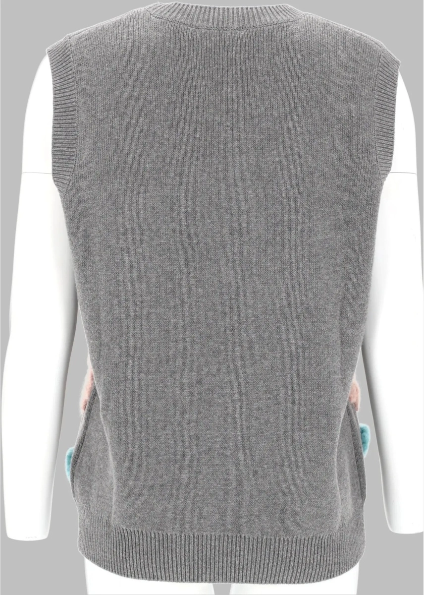 Vesta Gilet Con Applicazioni Floreali - Img 2