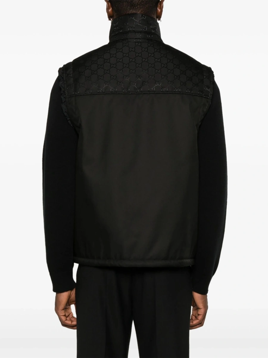 Vesta Gucci neagra din poliamida si vascoza - Img 4
