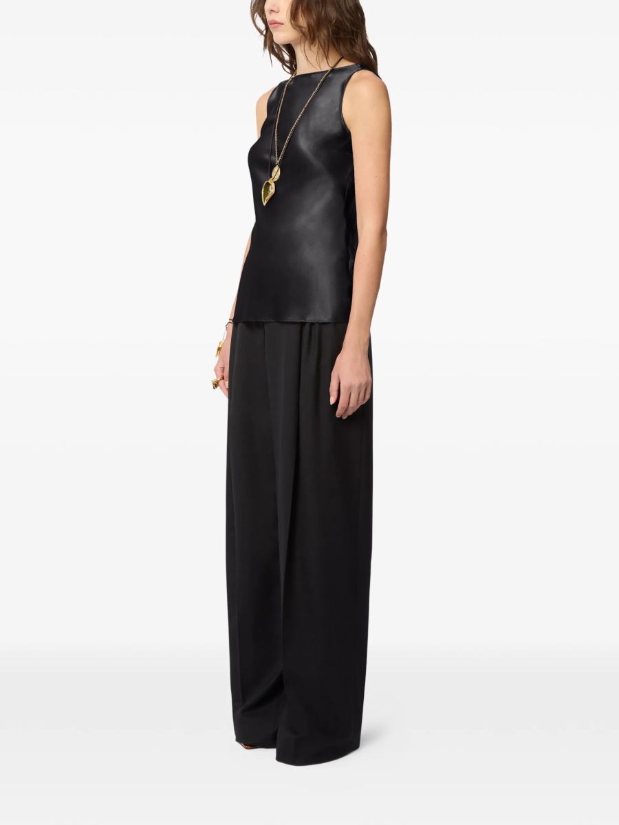 Vesta Nina Ricci neagra din material textil si matase - Img 3