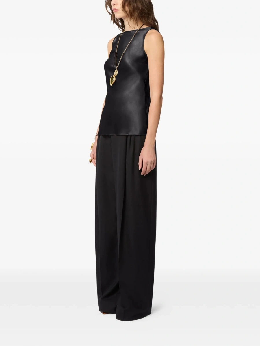Vesta Nina Ricci neagra din material textil si matase - Img 3
