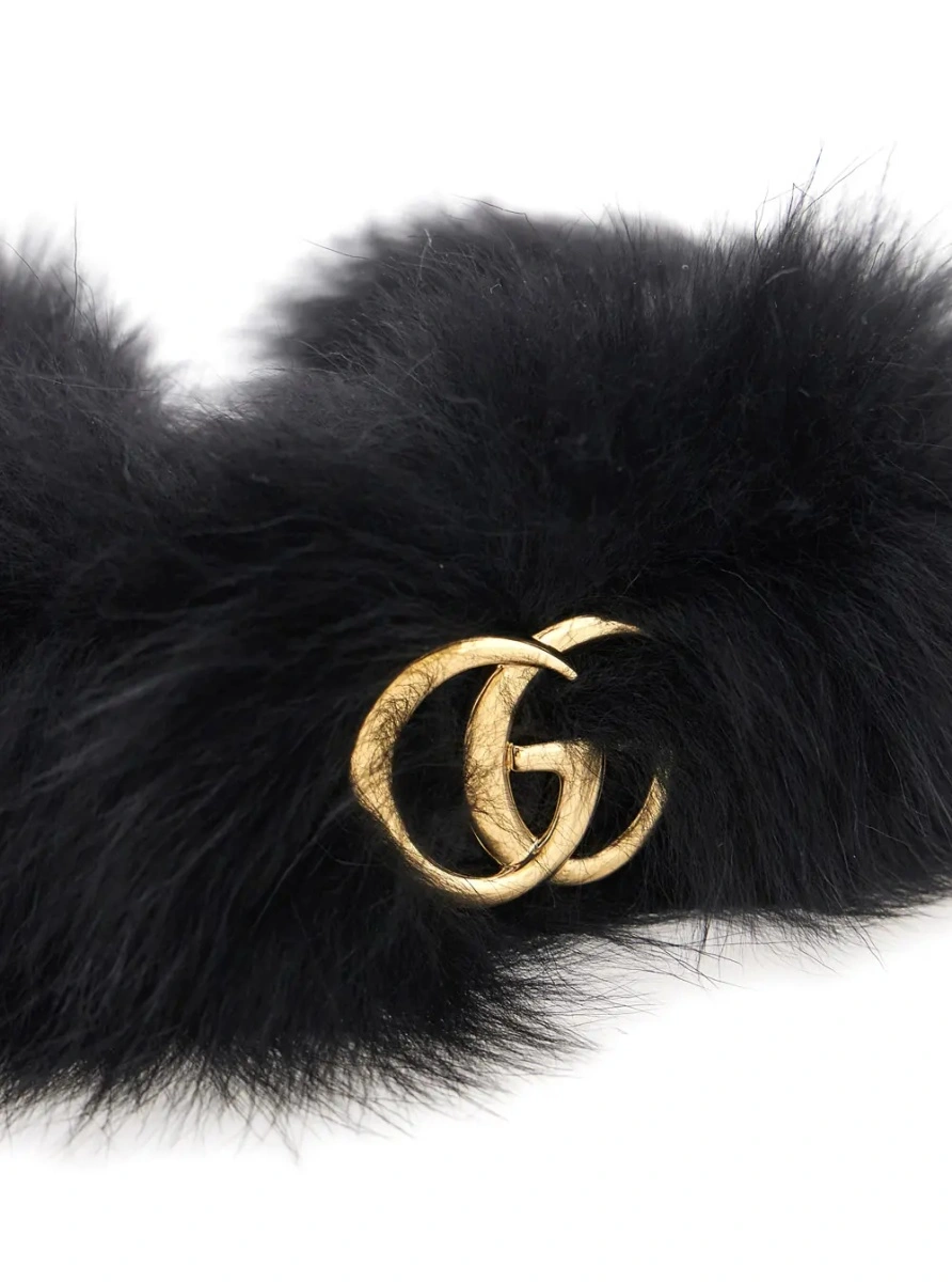 Accesorii Gucci negre din lana - Img 2