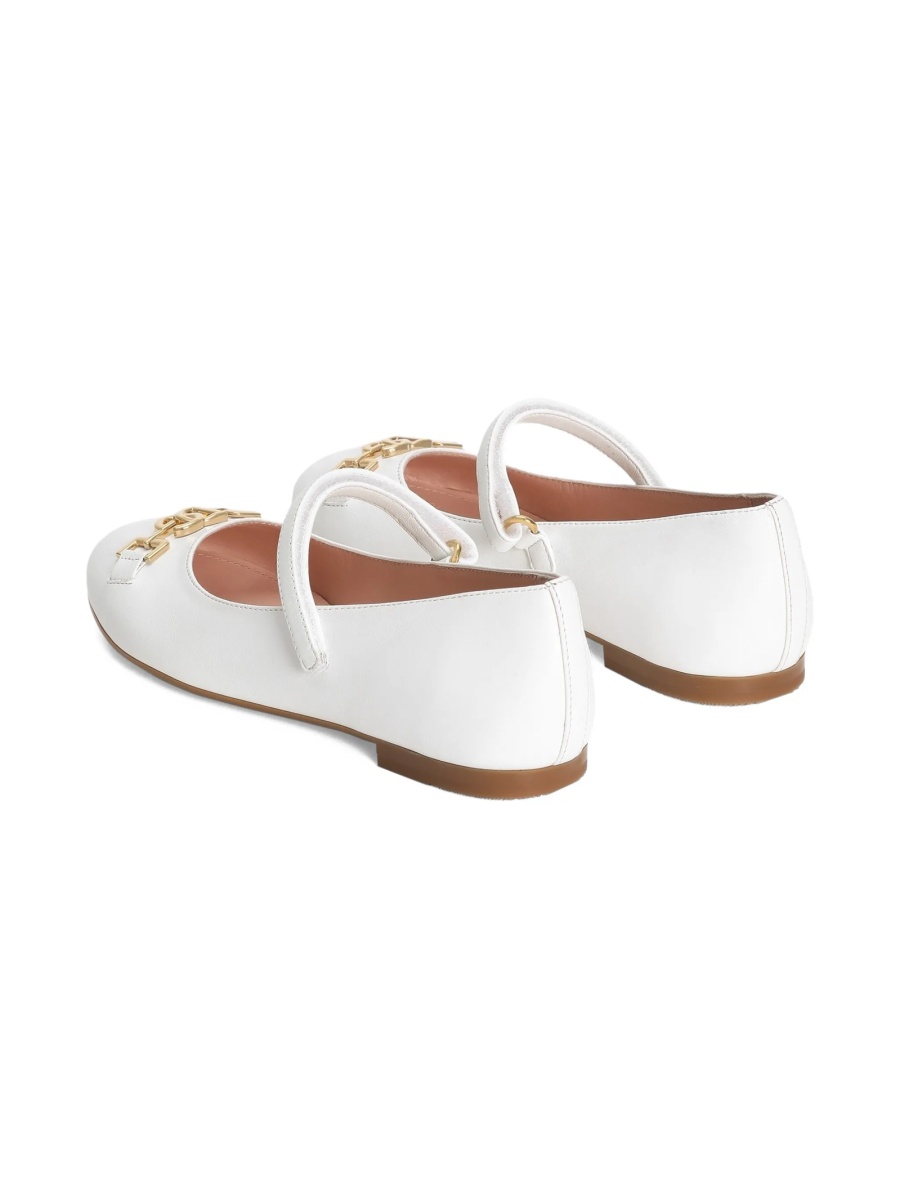 Balerini Dolce &amp; Gabbana albi din piele - Img 3