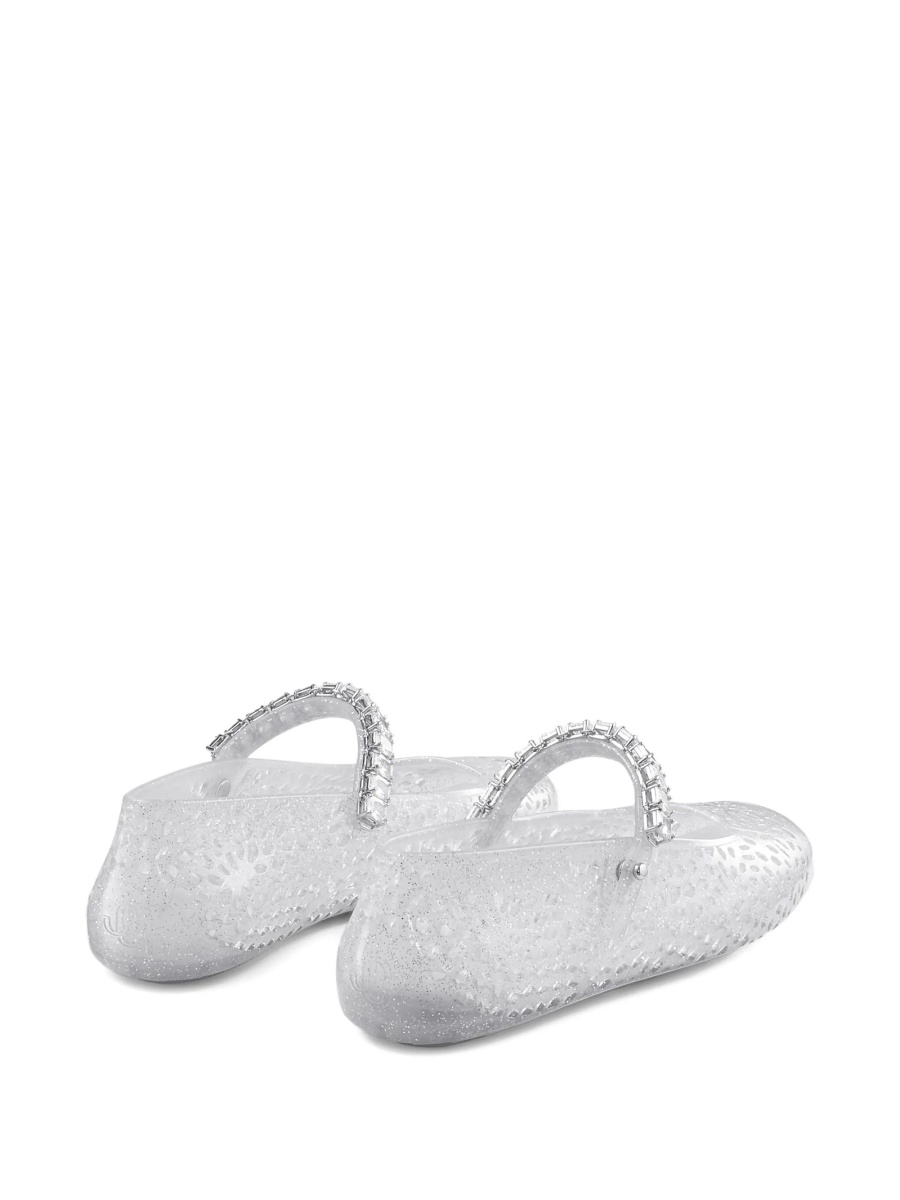 Balerini Jimmy Choo albi din crystal si tpu - Img 3