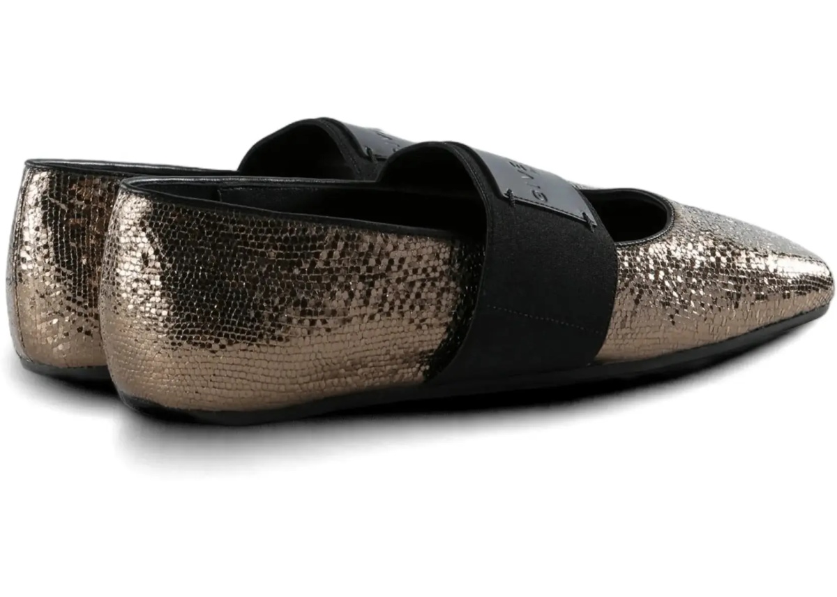 Balerini Sliced Square Ballerinas in textured leather - Img 6