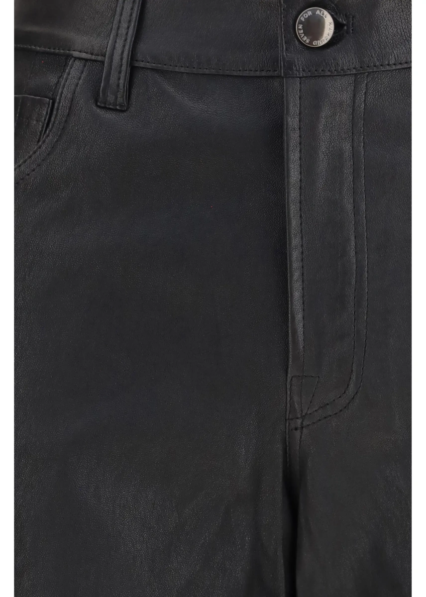 Blugi 7 For All Mankind negri din piele - Img 3