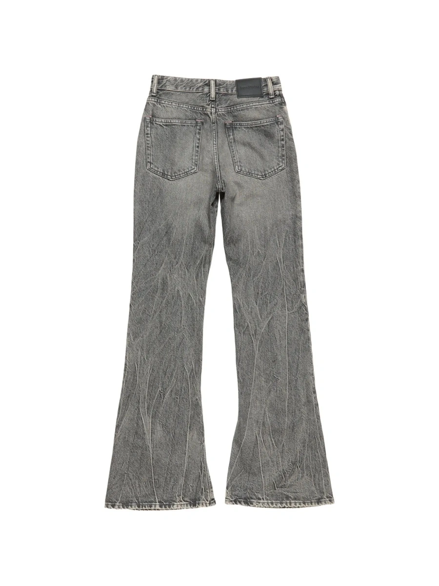 Blugi Acne Studios gri din denim - Img 7