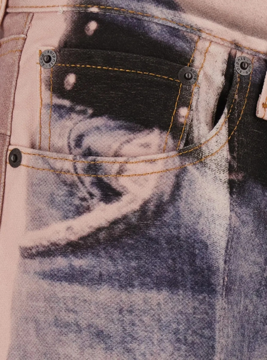 Blugi Acne Studios multicolor din denim - Img 3