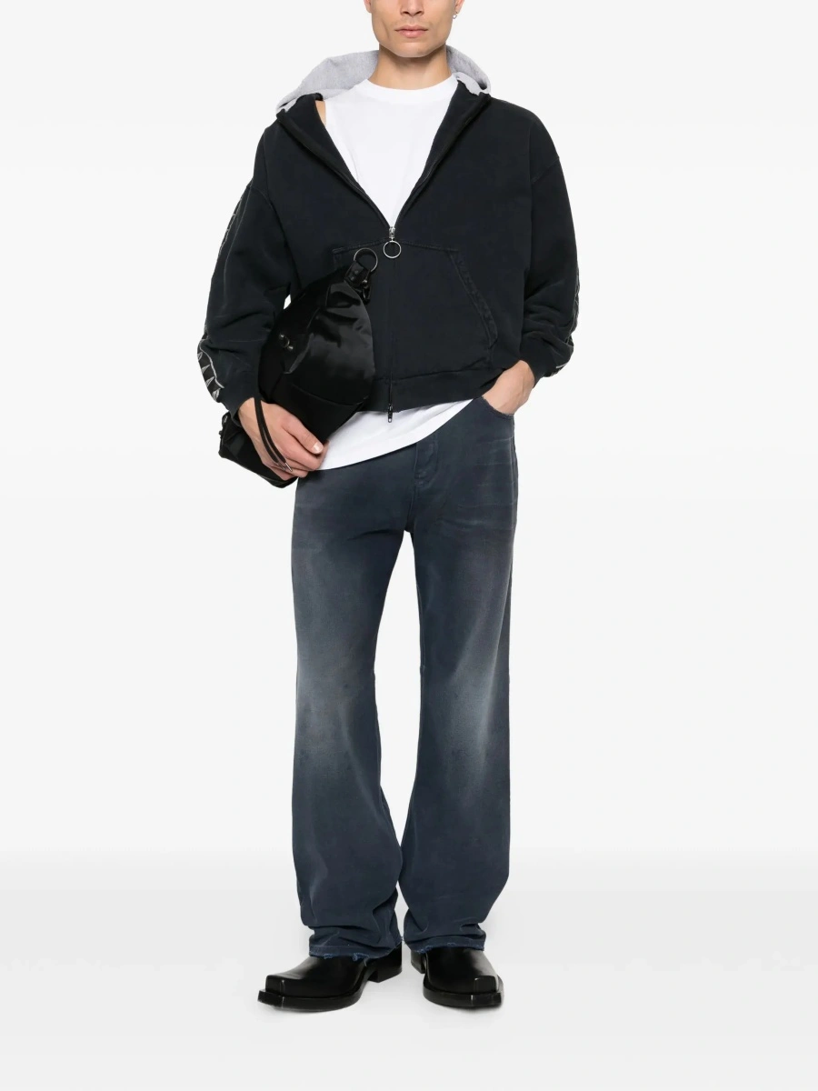 Blugi Balenciaga albastri din bumbac - Img 4