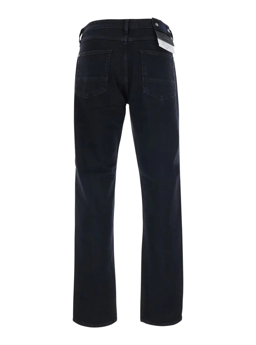 Blugi black Slim jeans with logo patch on the back in denim for men - Img 2