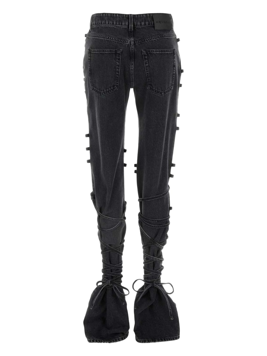 Blugi conici Alexander McQueen negri - Img 2