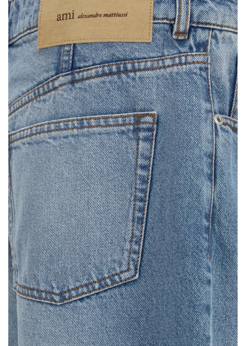 Blugi Cotton wide-leg Jeans - Img 3