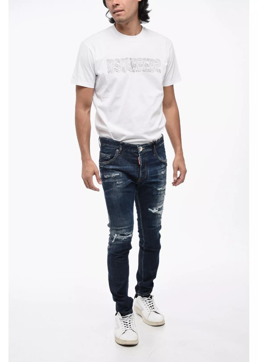 Blugi Distressed Super Twinky Jeans With Visible Stiching 15Cm* - Img 4