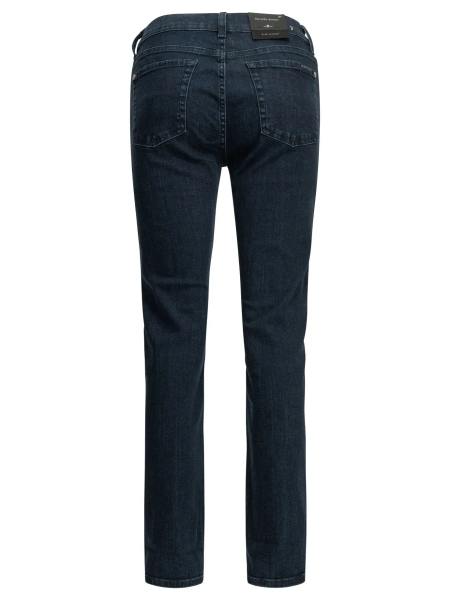 Blugi drepti 7 For All Mankind din denim - Img 2