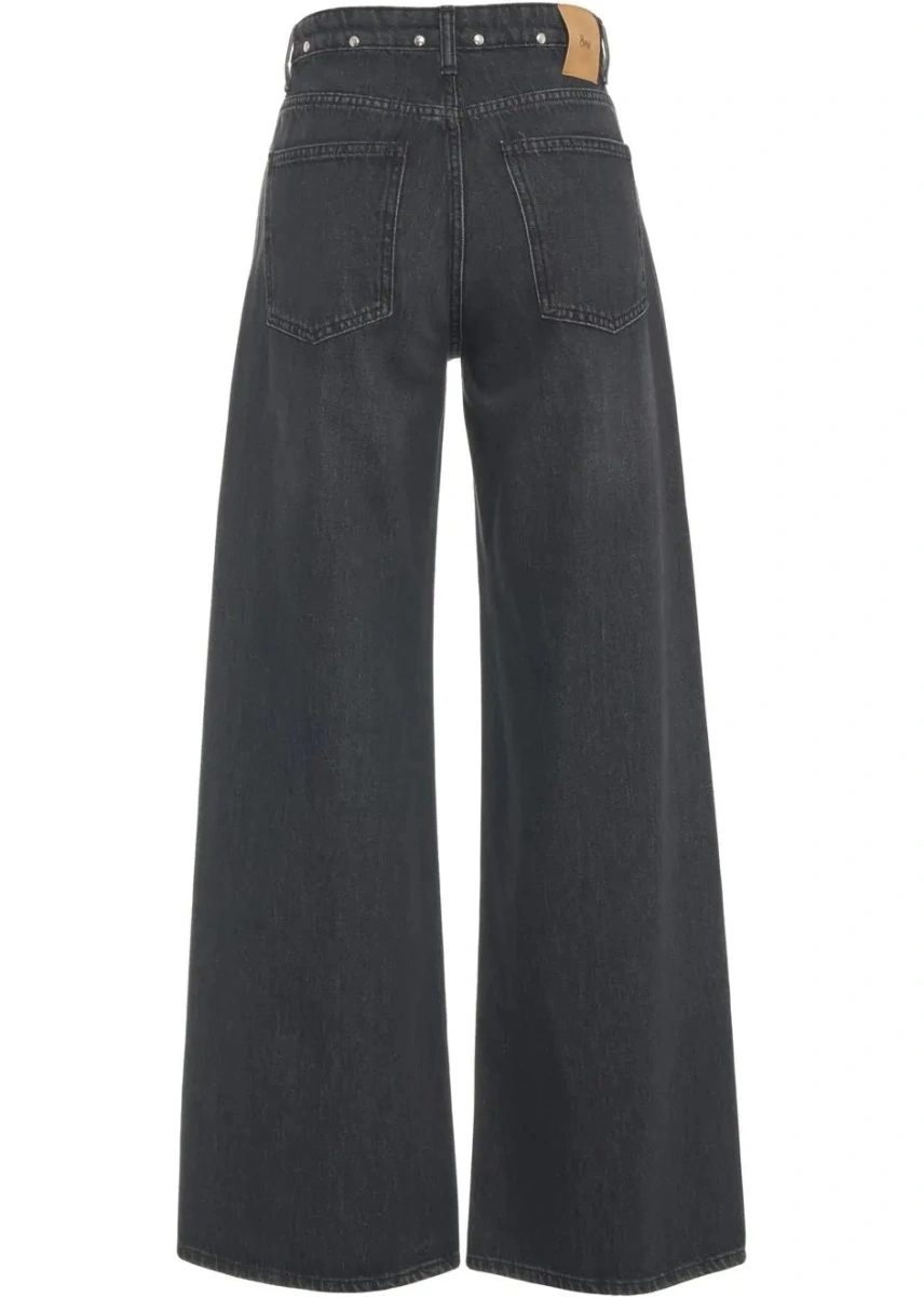 Blugi drepti 8PM gri din denim - Img 4