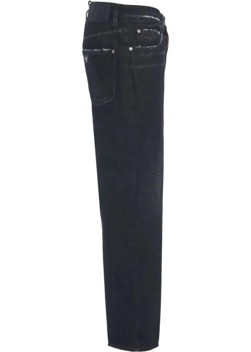 Blugi drepti DSQUARED2 negri din denim - Img 3