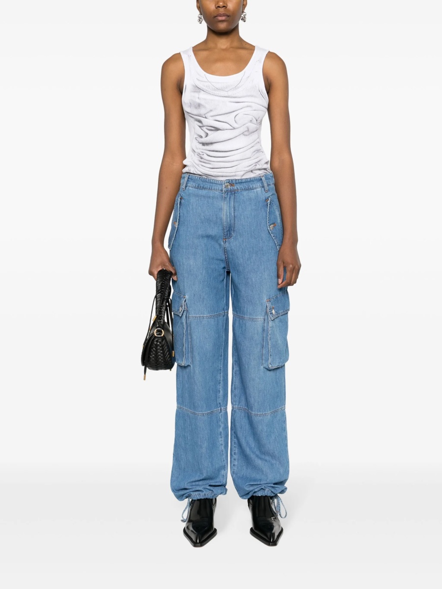 Blugi drepti MOSCHINO JEANS albastri - Img 2