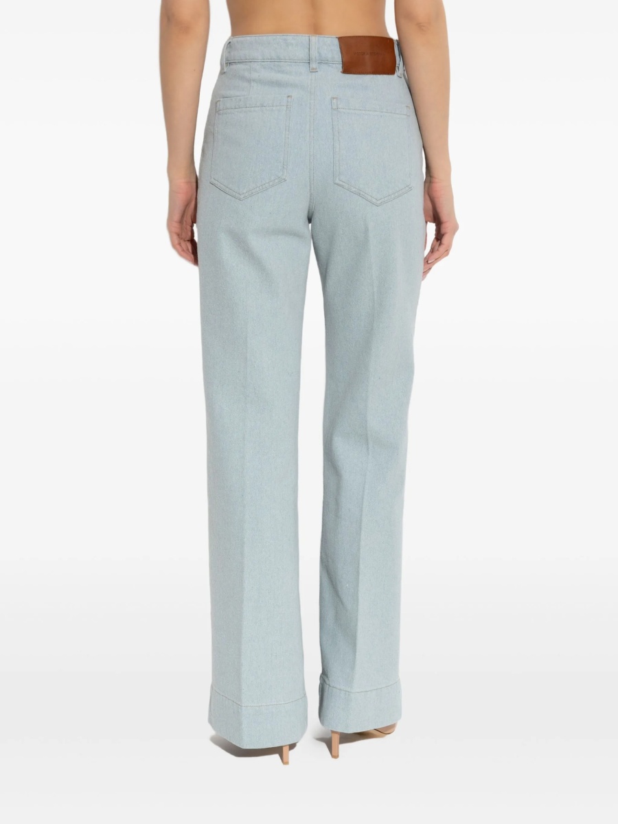Blugi drepti Victoria Beckham albastri - Img 4