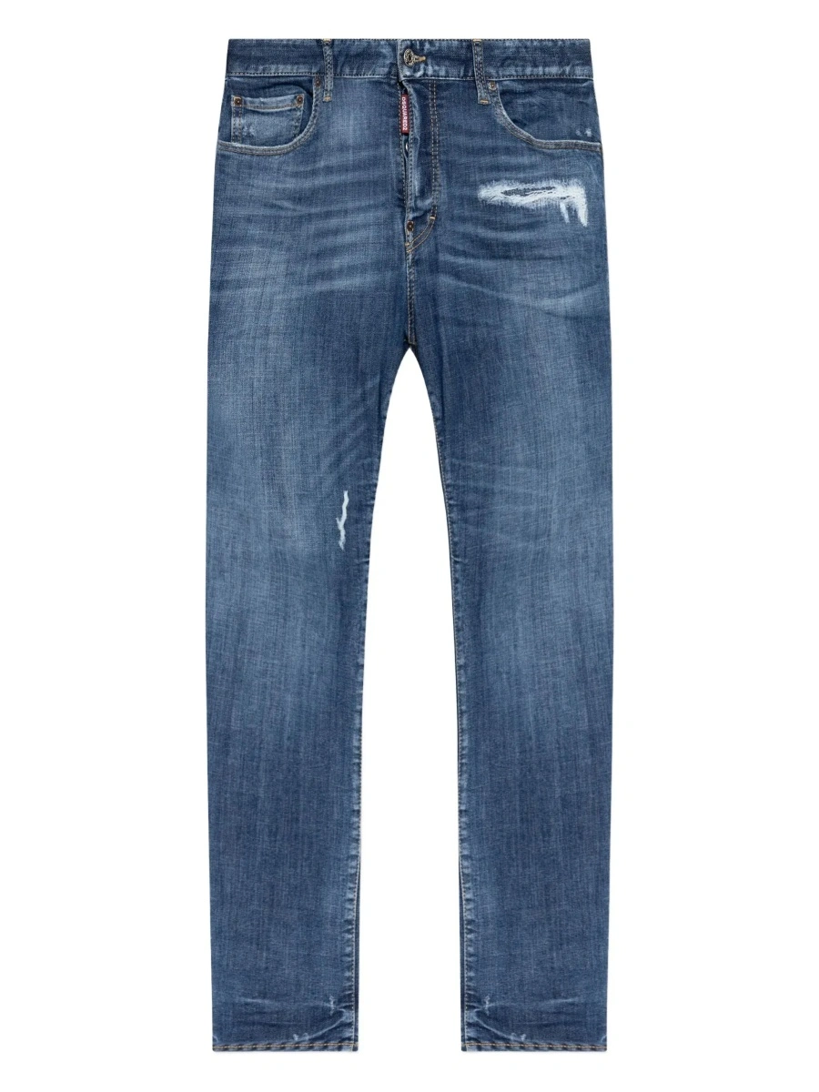 Blugi DSQUARED2 albastri din denim - Img 8