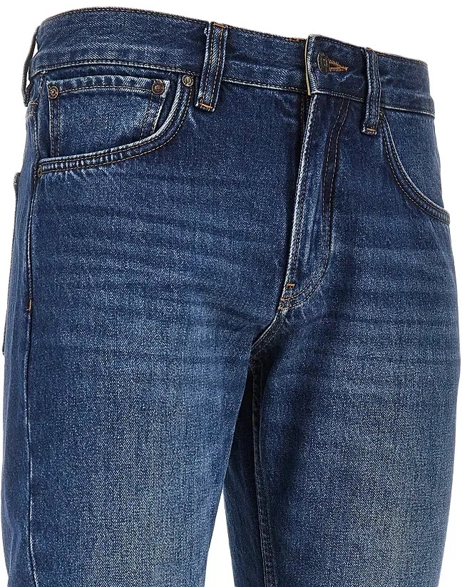 Blugi Emporio Armani albastri din denim - Img 2