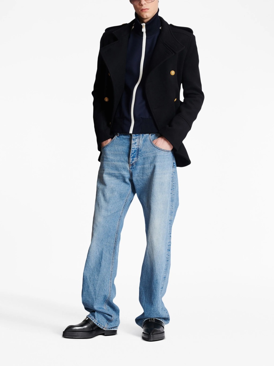 Blugi evazati Balmain albastri - Img 2