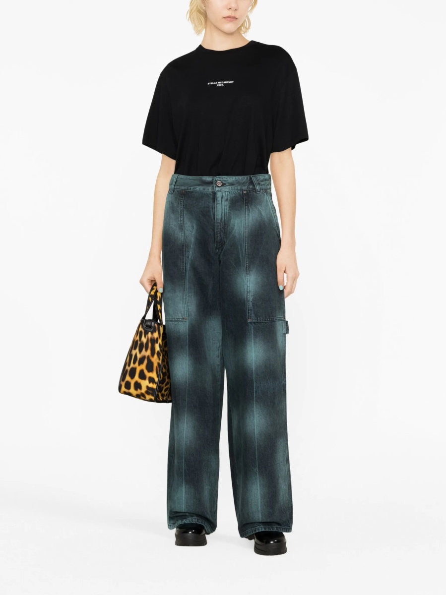 Blugi evazati Stella McCartney albastri - Img 2