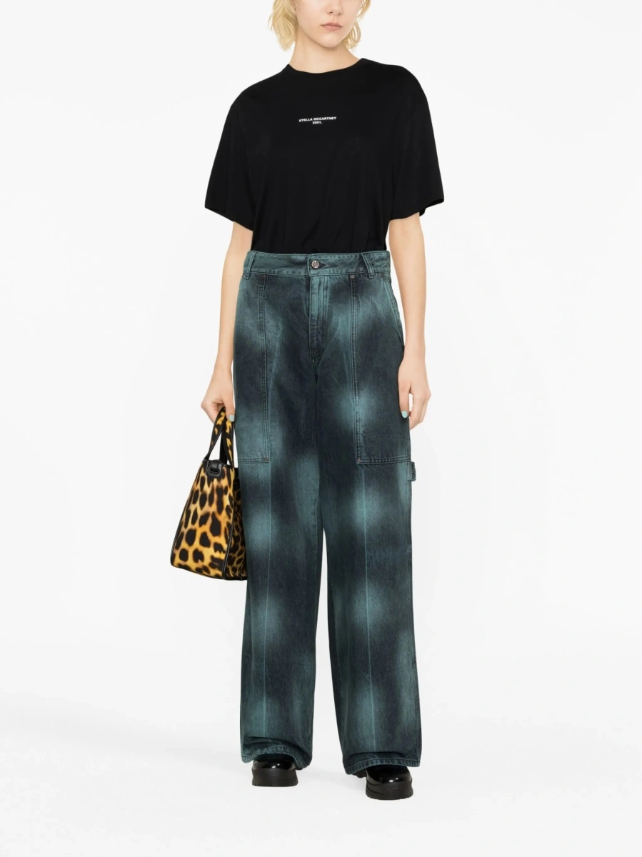 Blugi evazati Stella McCartney albastri - Img 2