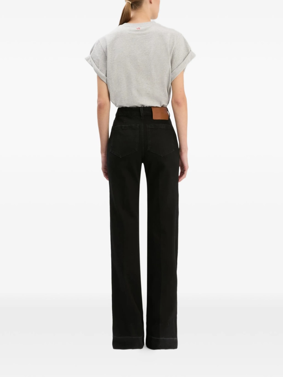Blugi evazati Victoria Beckham negri - Img 4