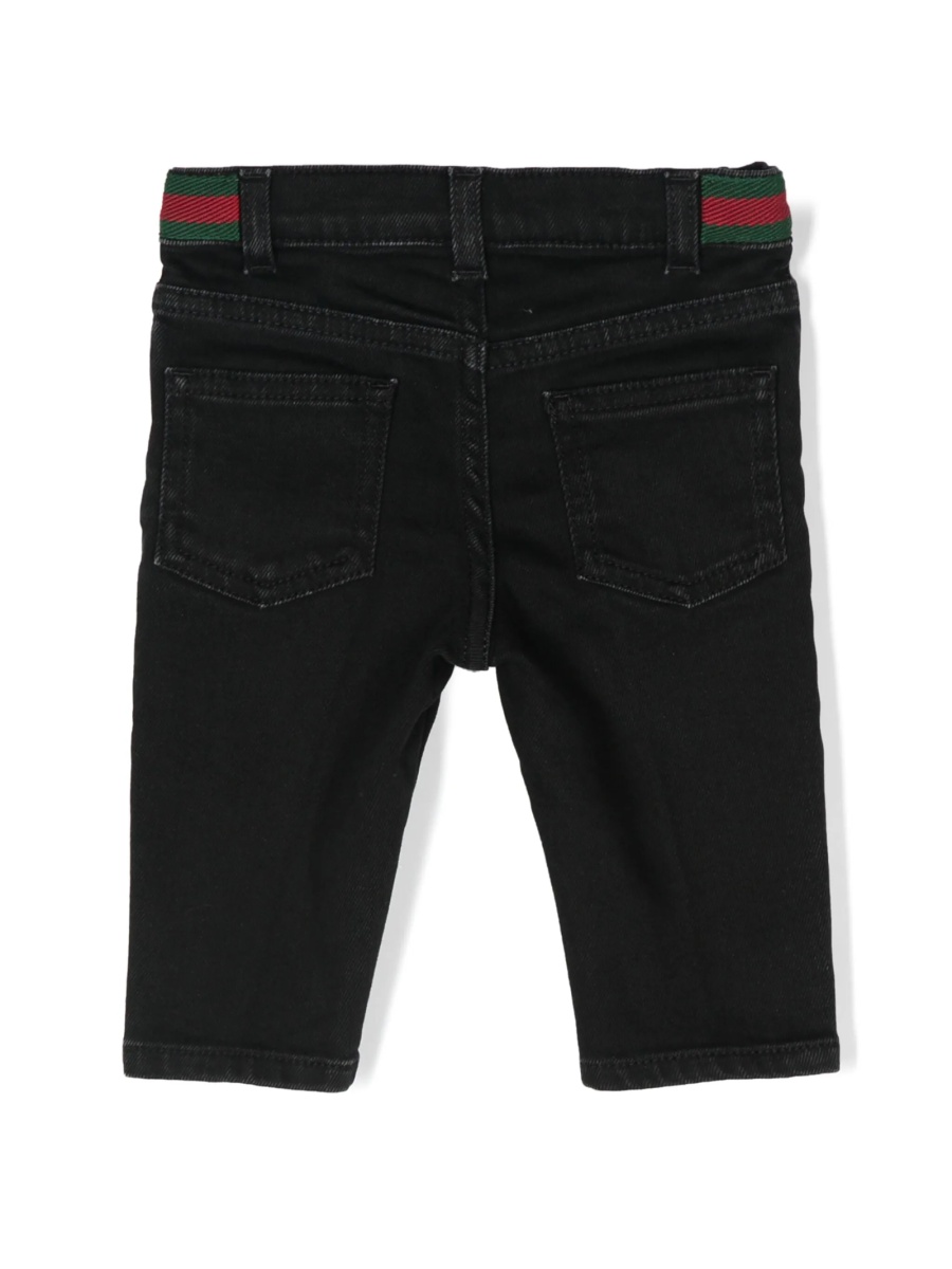 Blugi Gucci negri din bumbac si spandex/elastan - Img 2