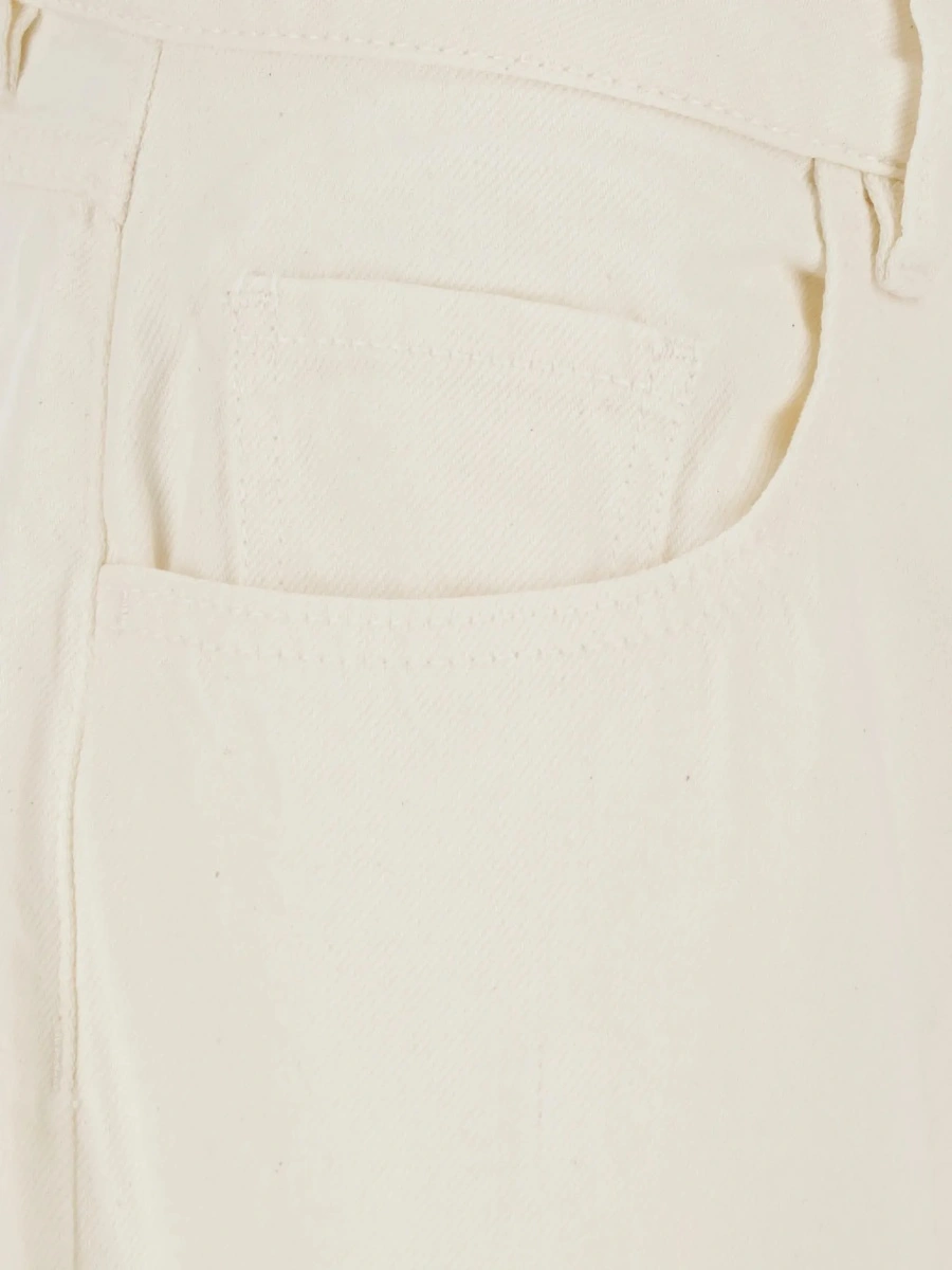 Blugi Icon Denim albi din denim - Img 5
