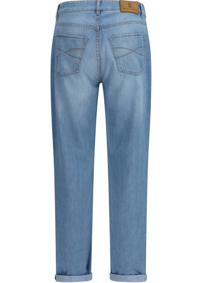 Blugi Jeans in cotton with distressed effect - Img 2
