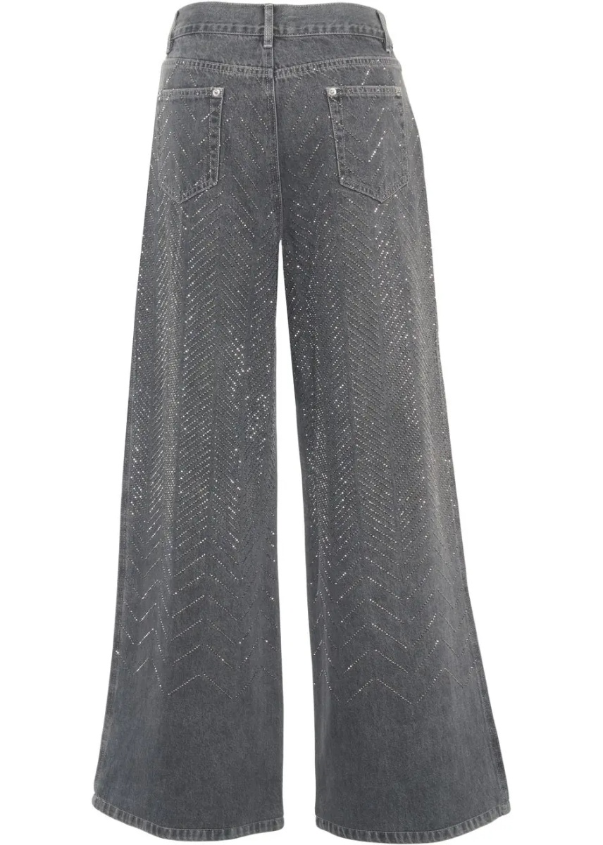 Blugi Jeans with rhinestone application - Img 4