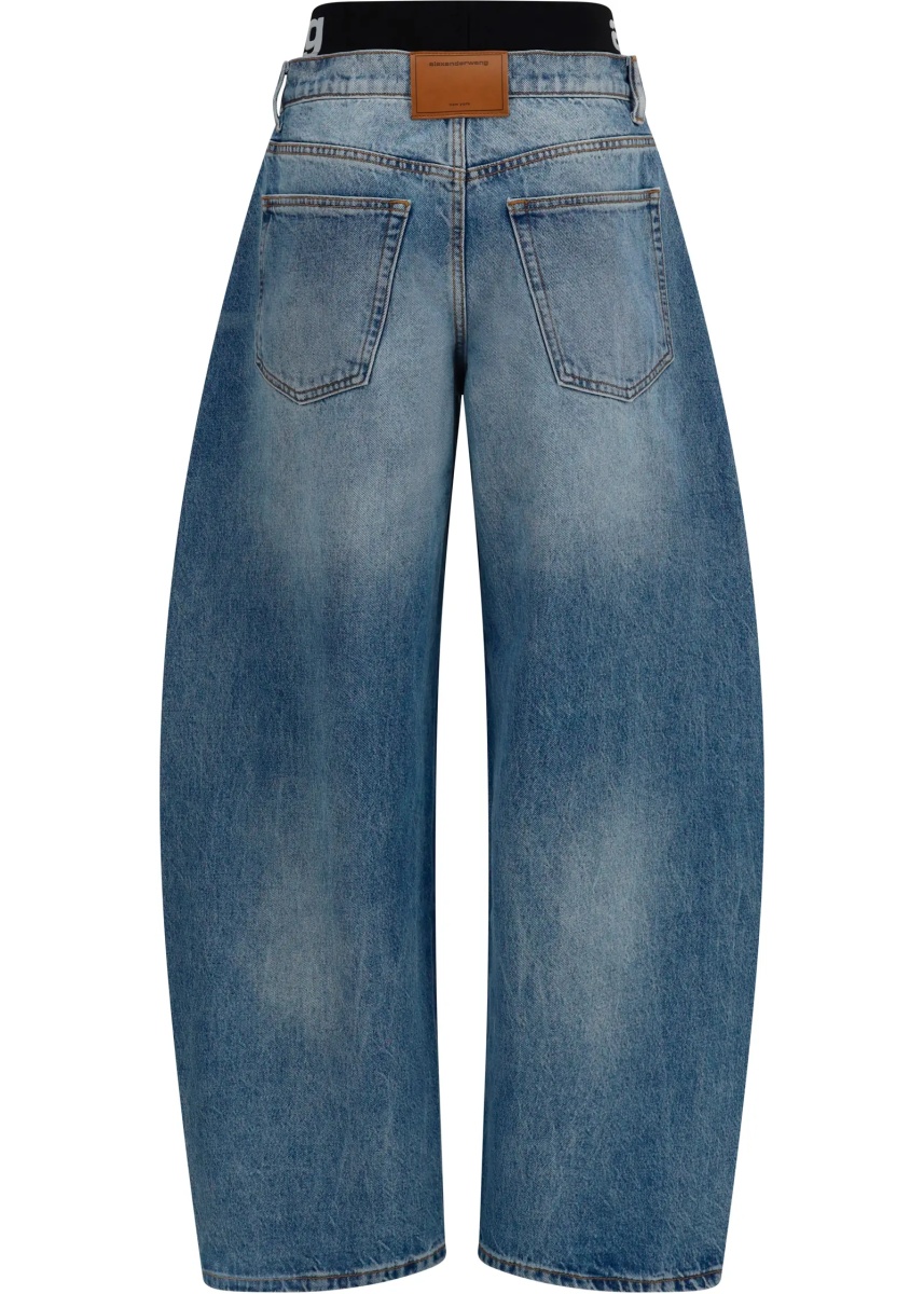 Blugi Layered belt logo-waist Jeans - Img 2