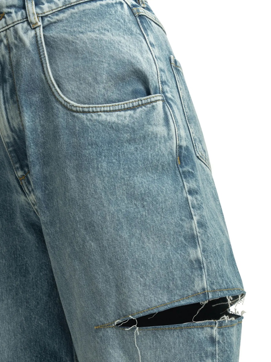 Blugi Ripped wide leg jeans - Img 4