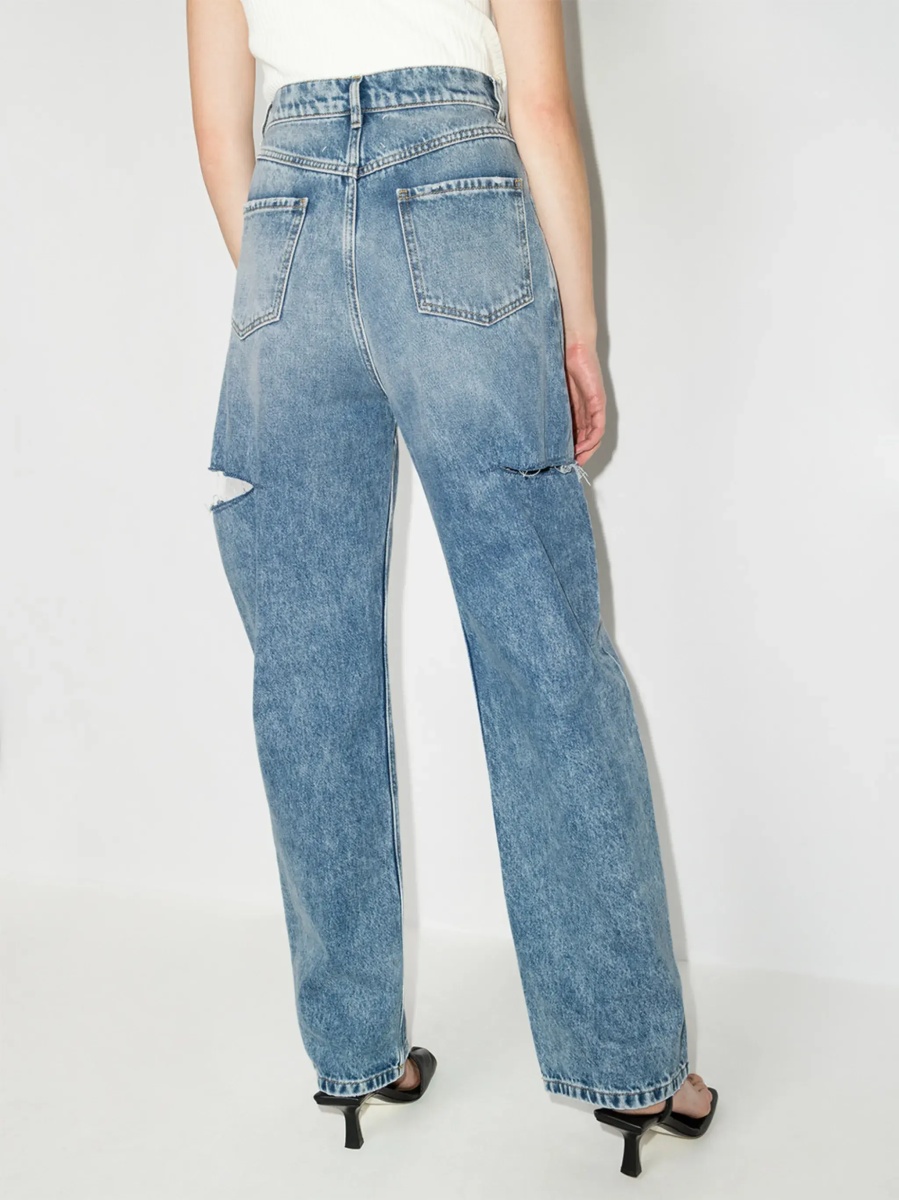 Blugi Ripped wide leg jeans - Img 6