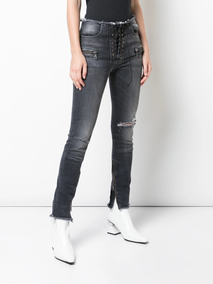 Blugi Skinny Unravel negri - Img 3