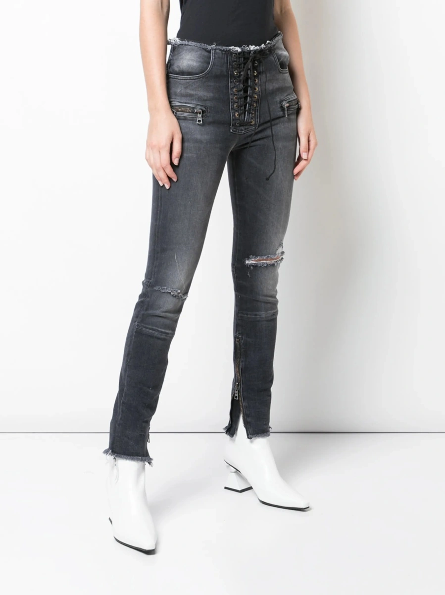Blugi Skinny Unravel negri - Img 3