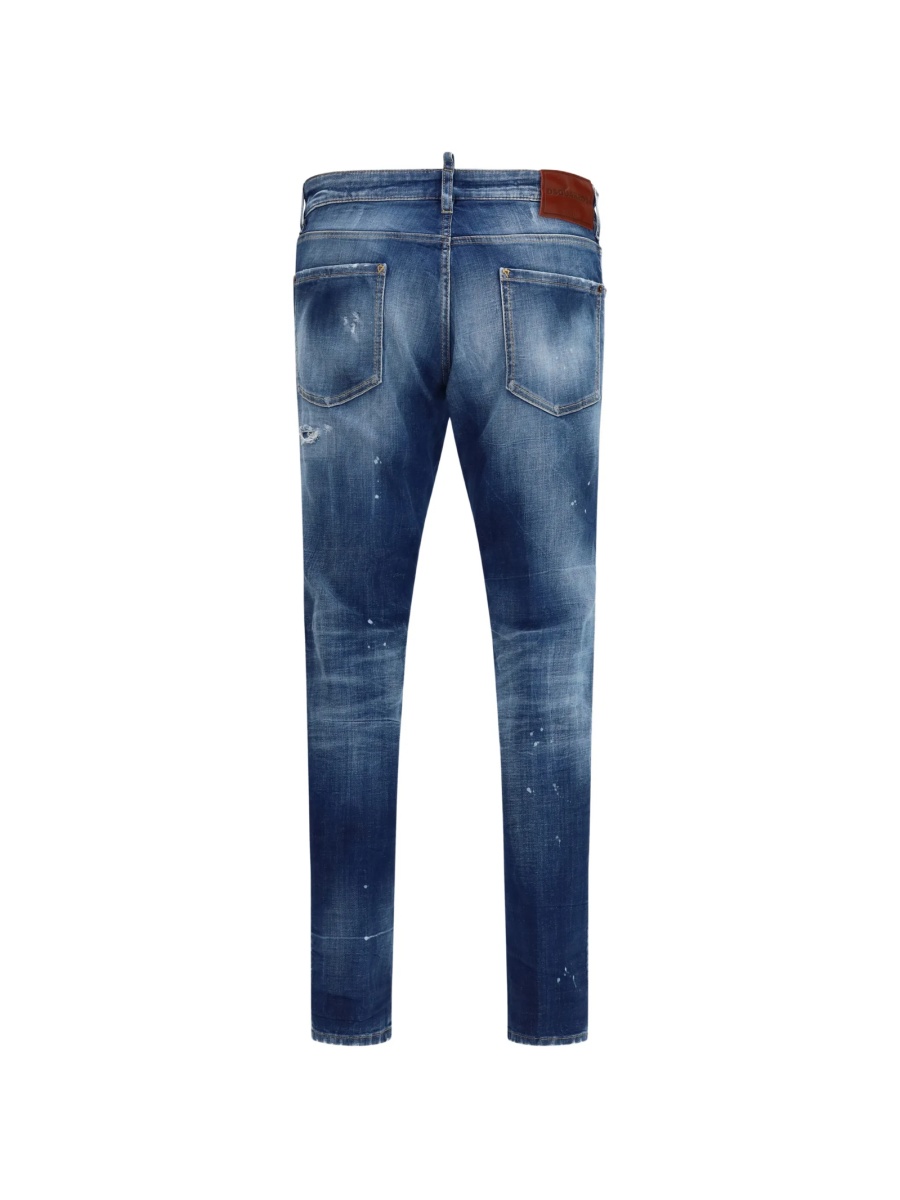Blugi slim fit DSQUARED2 albastri - Img 2