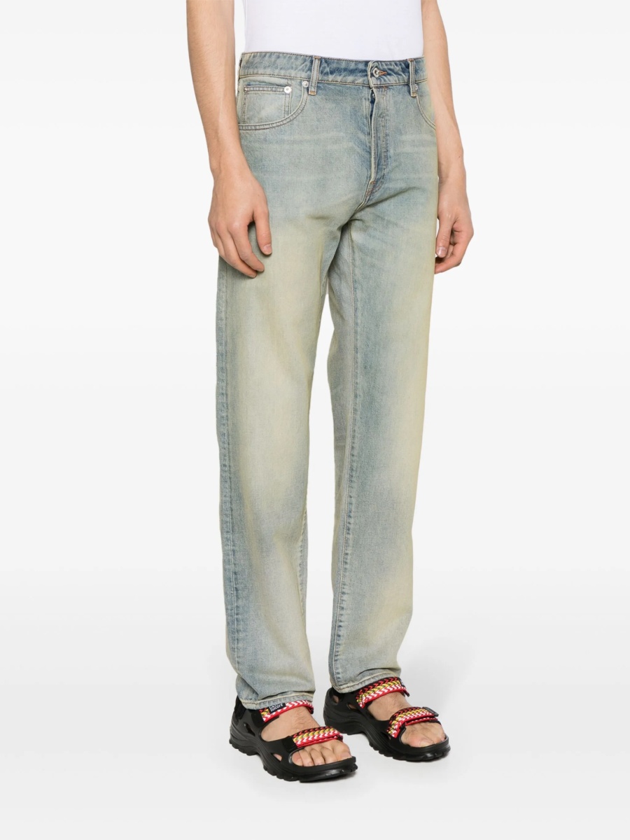 Blugi slim fit Kenzo albastri din bumbac - Img 3