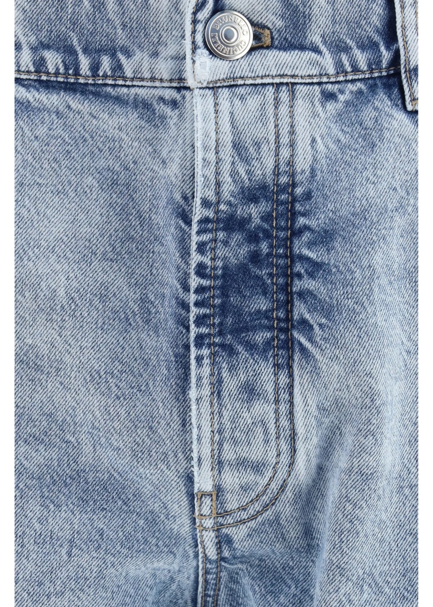 Blugi Straight-leg turn-up Jeans - Img 3
