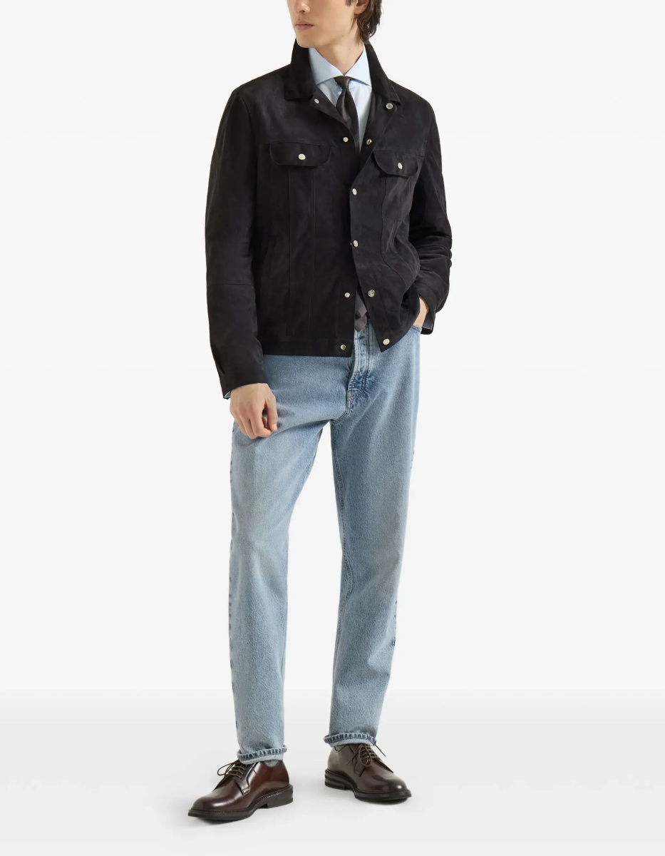 Blugi Straight-leg turn-up Jeans - Img 4