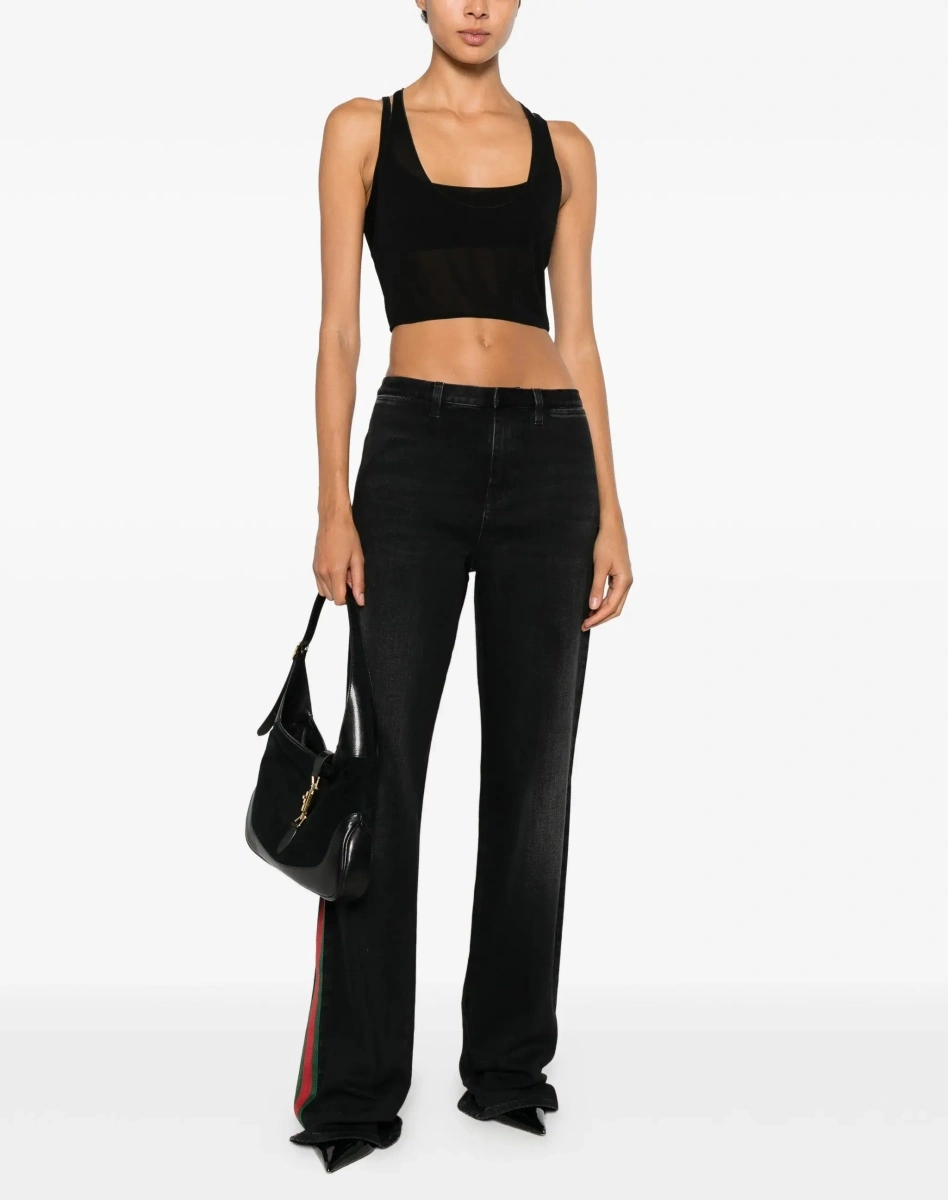 Blugi Stretch cotton Jeans with Web stripe - Img 4