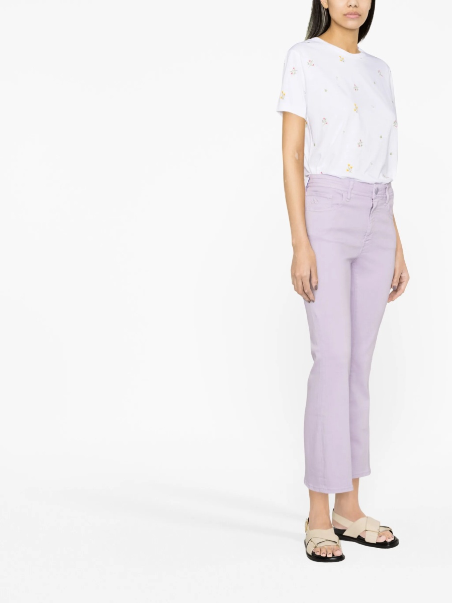 Blugi trei sferturi Jacob Cohen violet din bumbac si polyester - Img 4