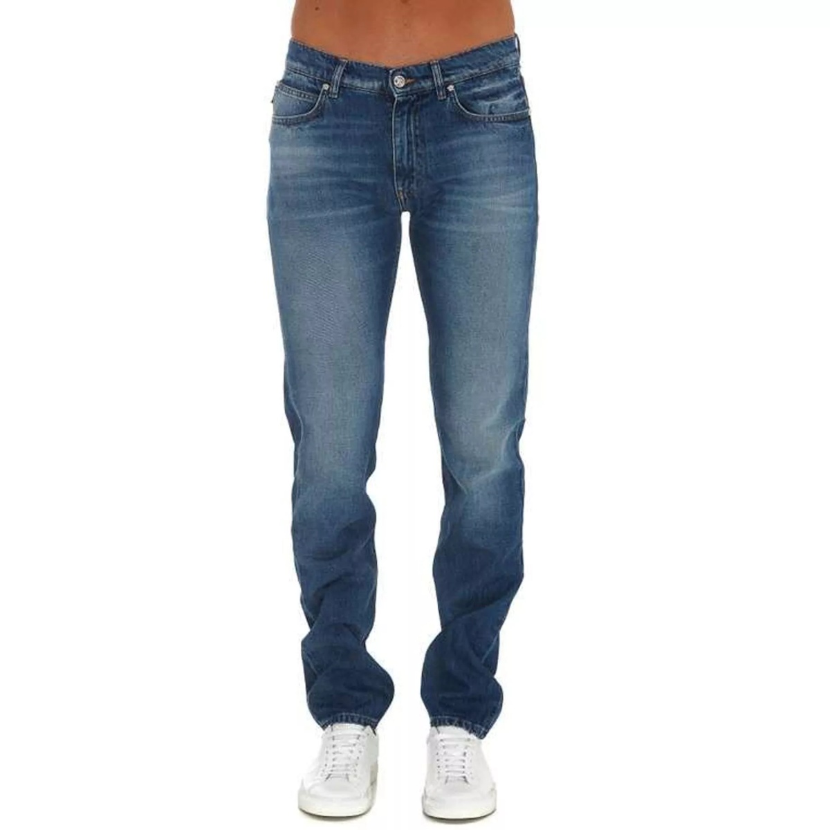 Blugi Versace Cotton Logo Denim Jeans - Img 2