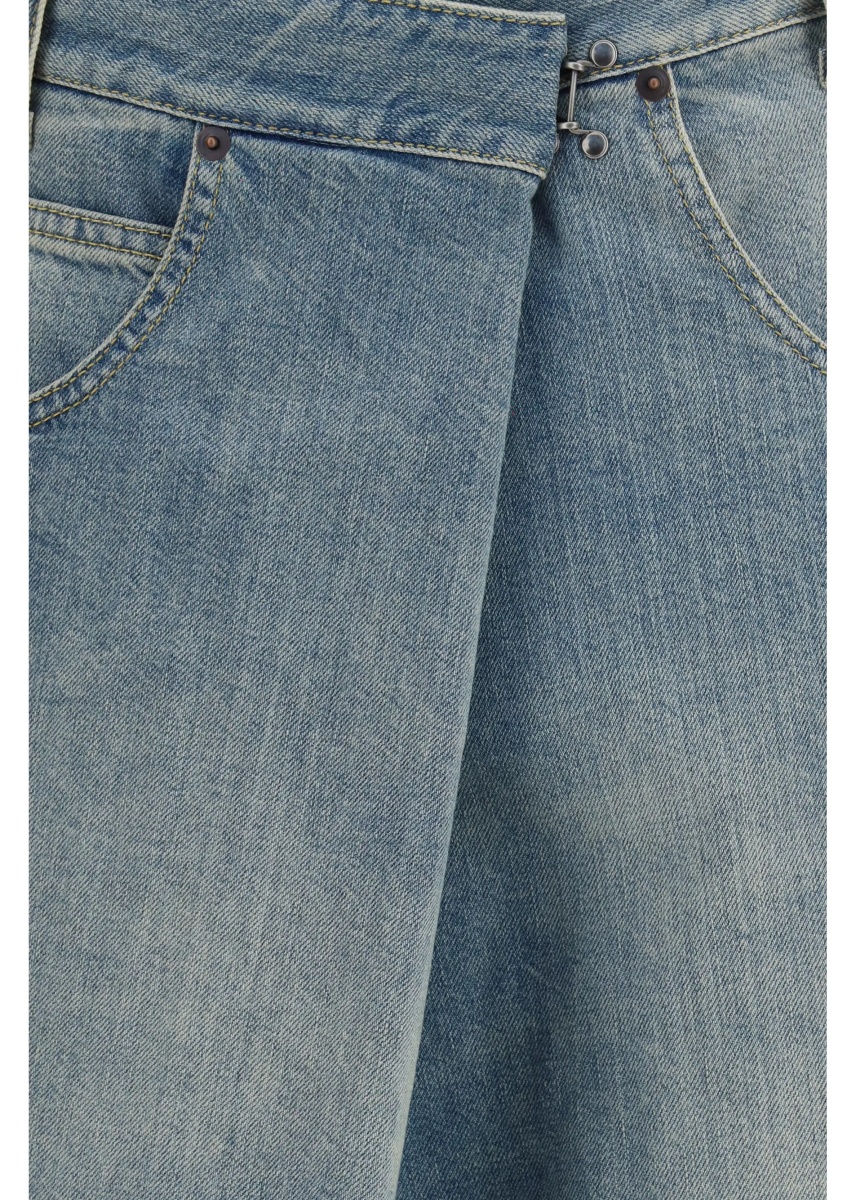 Blugi Wrap wide-leg Jeans - Img 3